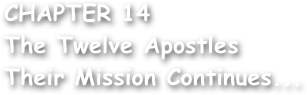 CHAPTER 14
The Twelve Apostles
Their Mission Continues...